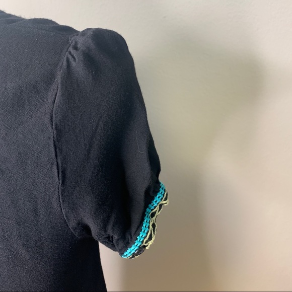 Papillon butterfly embroidered boho top - Picture 4 of 9